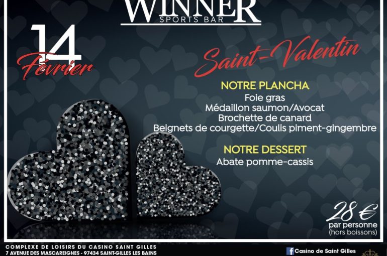 FORMULE SPÉCIALE SAINT-VALENTIN 28 € AU WINNER SPORT BAR