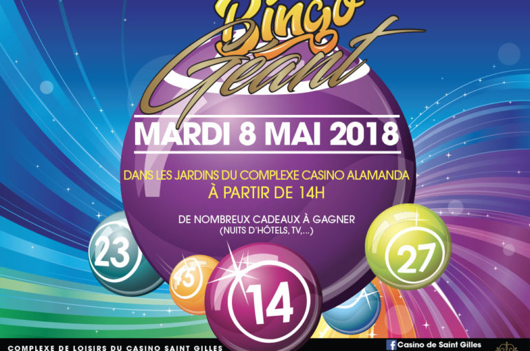 BINGO GÉANT MARDI 08 MAI DANS LES JARDINS !