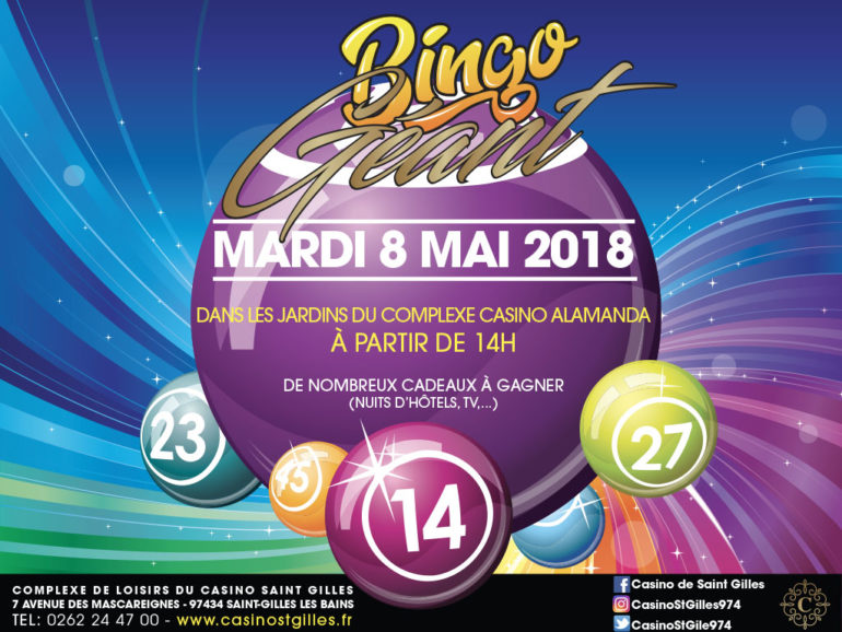 BINGO GÉANT MARDI 08 MAI DANS LES JARDINS !