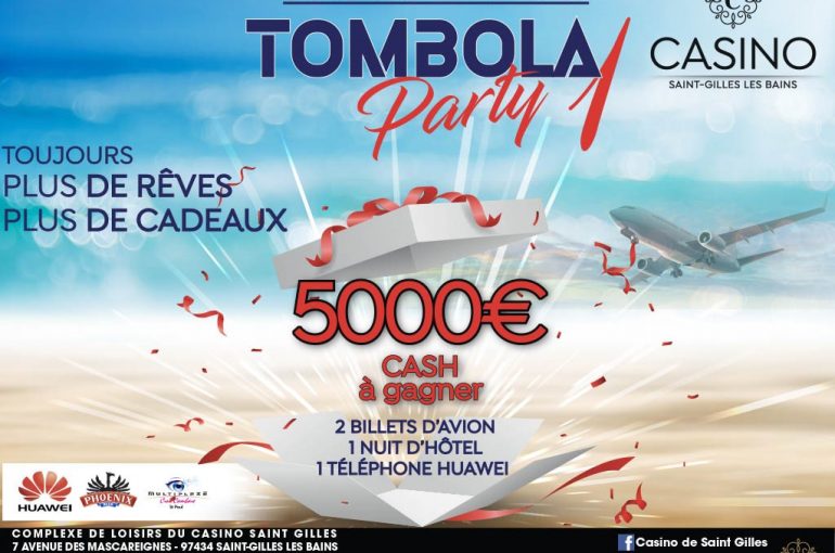 TOMBOLA PARTY – 5 000 € CASH A GAGNER ET D’AUTRES LOTS