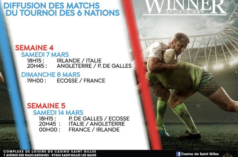 DIFFUSION DES MATCHS DE RUGBY DU TOURNOI DES 6 NATIONS AU WINNER SPORTS BAR