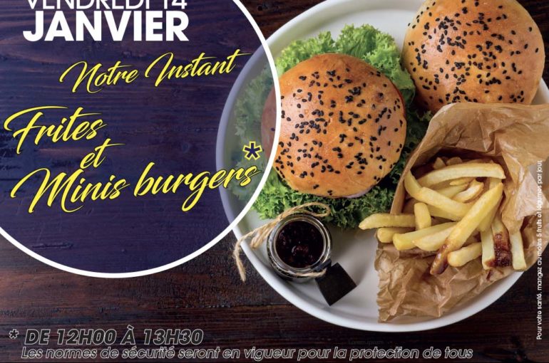Buffet de frites et minis burgers