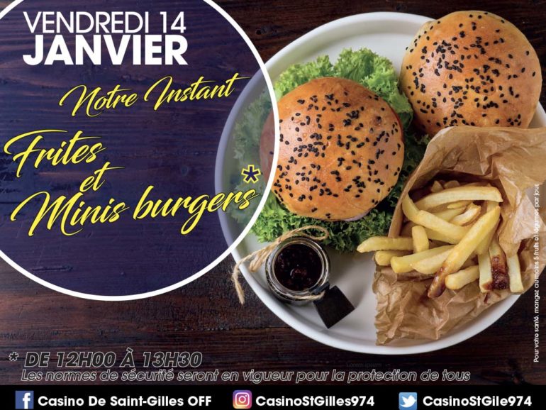 Buffet de frites et minis burgers