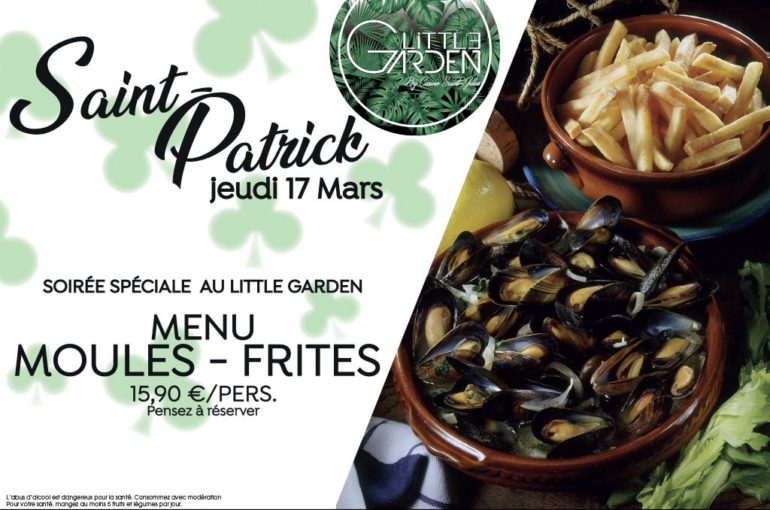 MENU ST PATRICK JEUDI 17 Mars AU LITTLE GARDEN
