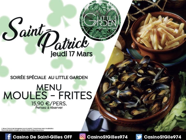  MENU ST PATRICK JEUDI 17 Mars AU LITTLE GARDEN