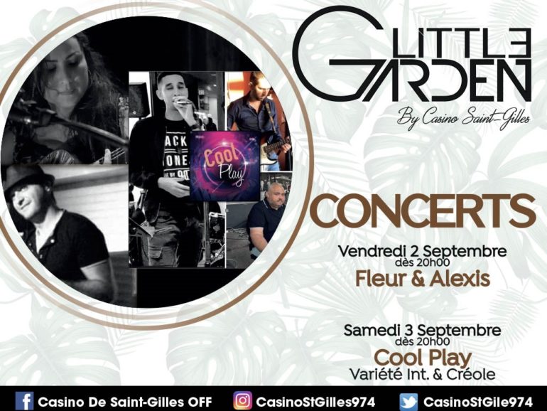 Concerts vendredi 2 et 3 septembre 2022 au Little Garden