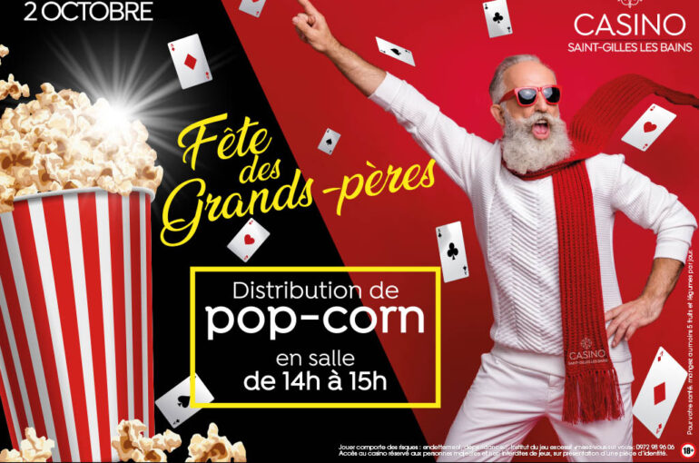 Distribution de pop-corn pour la fête des grands-pères