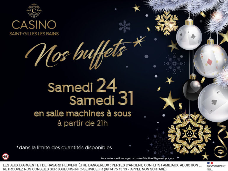 Buffets des fêtes le 24 et 31/12 au casino