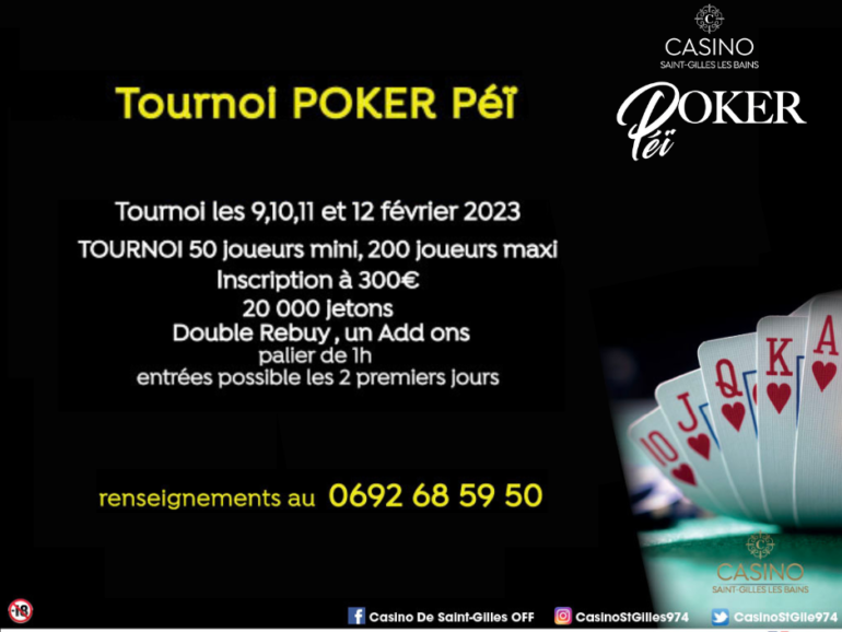 Tournoi de Poker Péï – 9, 10, 11 et 12 février