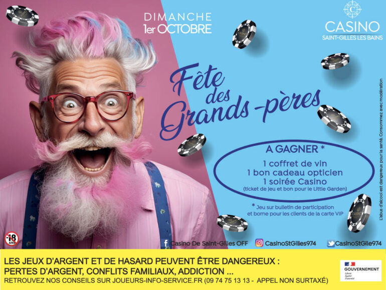 Dimanche 1er octobre, venez fêter les Grands-Pères au Casino de Saint-Gilles !