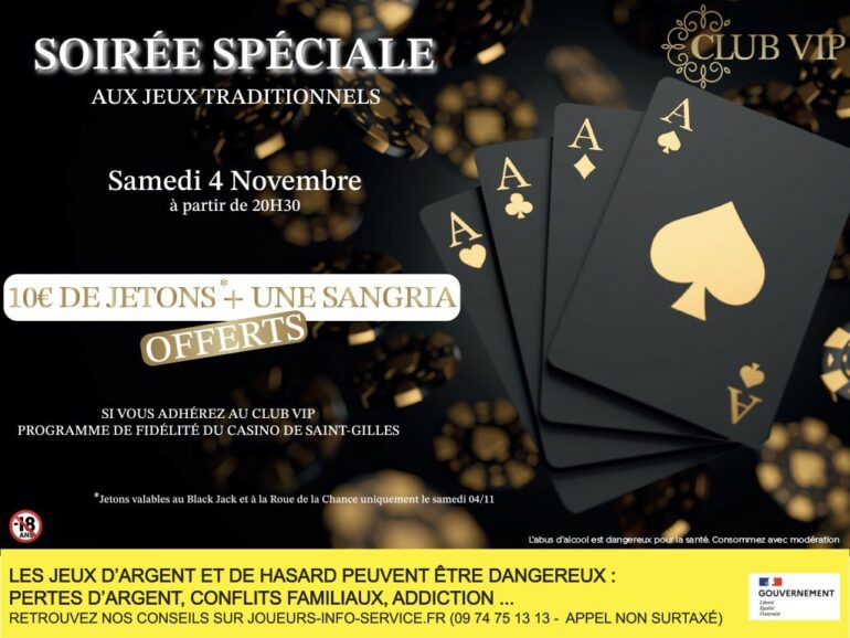 Soirée spéciale CLUB VIP samedi 04/11