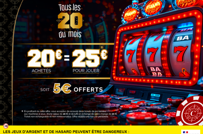 20 € = 25 € en caisse