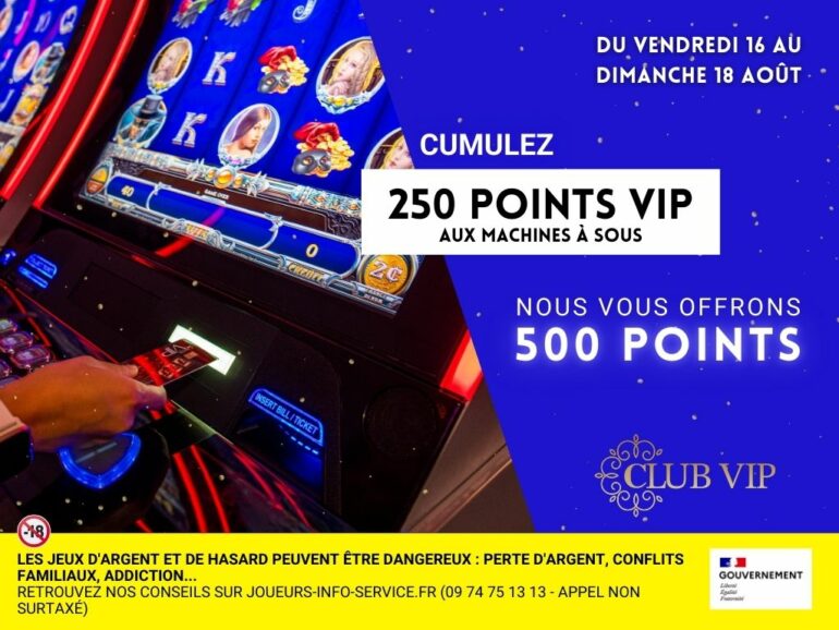 Points offerts sur votre carte VIP